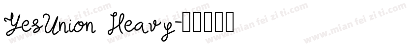 YesUnion Heavy字体转换